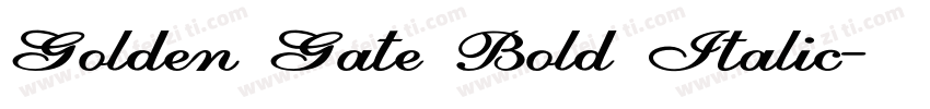 Golden Gate Bold Italic字体转换
